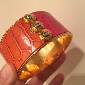 Leather henri bendel Cuff